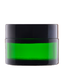 Skleněný kelímek RONA zelené sklo 30ml + černé víčko + PP mezivíčko - 1/2