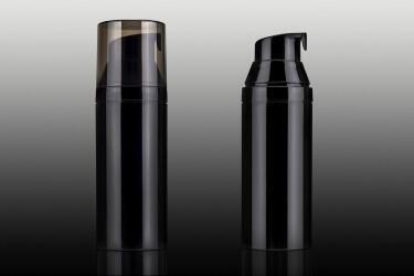 Airless lahvička BALI 50ml - černá kouřové víčko