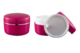 Růžový kelímek  5ml se stříbrným proužkem na kosmetiku s mezivíčkem AISHA  - 1/2