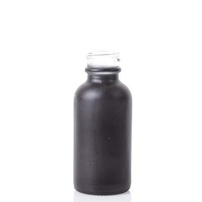 Skleněná lahvička černá MAT ROSE 100ml