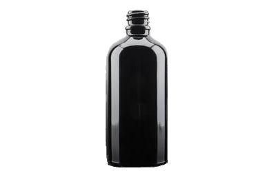Skleněná lahvička SOFI tmavě černý lesk 100ml - 1