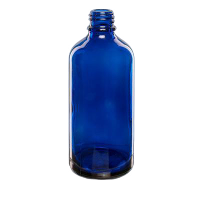 Skleněná lahvička EMI modrá 100ml - 1