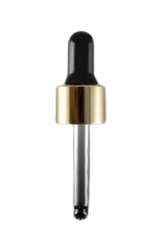 Pipeta černo-zlatá  SOFI uzávěry plast/sklo 5ml 18/410 44mm - 1