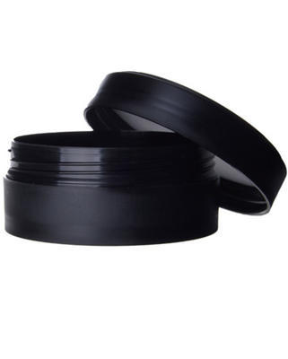 Černý kelímek FUN na kosmetiku  50ml s černým víčkem+pěnové těsnění, mat