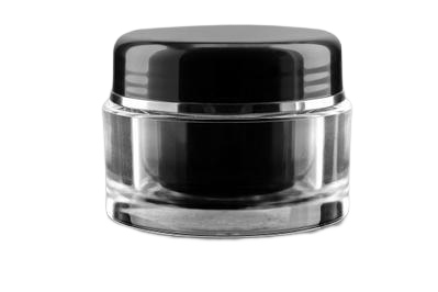 Akrylový kelímek černý 5ml se stříbrným proužkem - 1