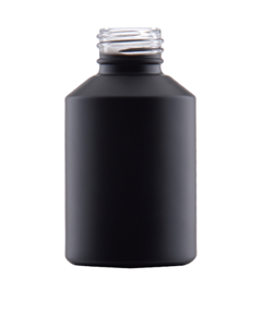 Skleněná lahvička KORAL mat černá 30ml  + černá pipeta    24/420 - 2