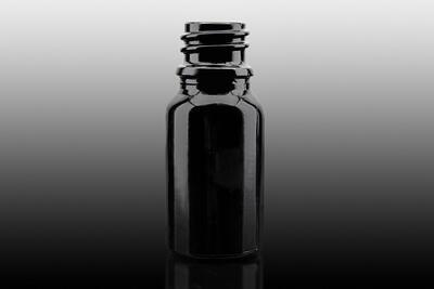 Skleněná lahvička SOFI tmavě černý lesk 10ml - 2