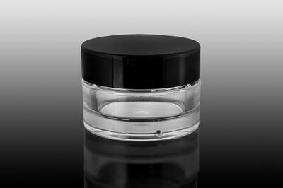 Kosmetický kelímek SAN 30ml - černé víčko - 2