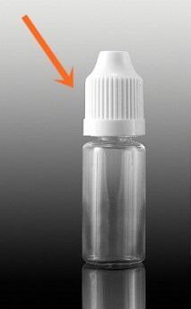 Plastová lahvička LIQUID PET  transparent 10ml bílé víčko - 2